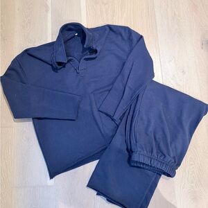 Amazon Navy Blue Two-Piece Lounge Set